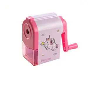 Cartoon Automatic Pencil Sharpener Hand Crank, Manual Pencil Sharper for Students, Middle Schoolers, Easy-To-Use Pencil Shaper
