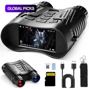 Portable Night Vision Goggles, 4.5-Inch HD Screen, 8x Zoom, Infrared Adjustment, 32GB Memory Card, Outdoor Camping Essential #GLOBAL PICKS