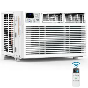 COWSAR 5000-14000BTUs Window Air Conditioner, Window AC Unit Cooling up to 350sq.ft, 4 Modes and 3 Fan Speeds, 24H Timer, Remote Control, Quiet Operation, Reusable Filter