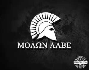 Molon Labe Spartan Decal, Vinyl Die Cut Sticker, Made In USA