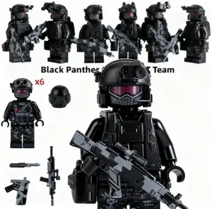 6 PCS Compatible Building Blocks Military Set - Special Forces Commando Minifigures, Small Bricks Army STEM Toy for Kids, Action Figures Gift for Boys