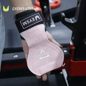 Deadlift Power Belt Fitness Gloves Cowhide Palm Pull-up Kettlebell Men's and Women's Wrist Guard Auxiliary Training Grip Belt