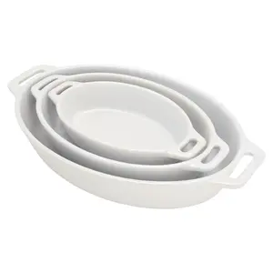 Staub Ceramic 3-pc Oval Baking Dish Set