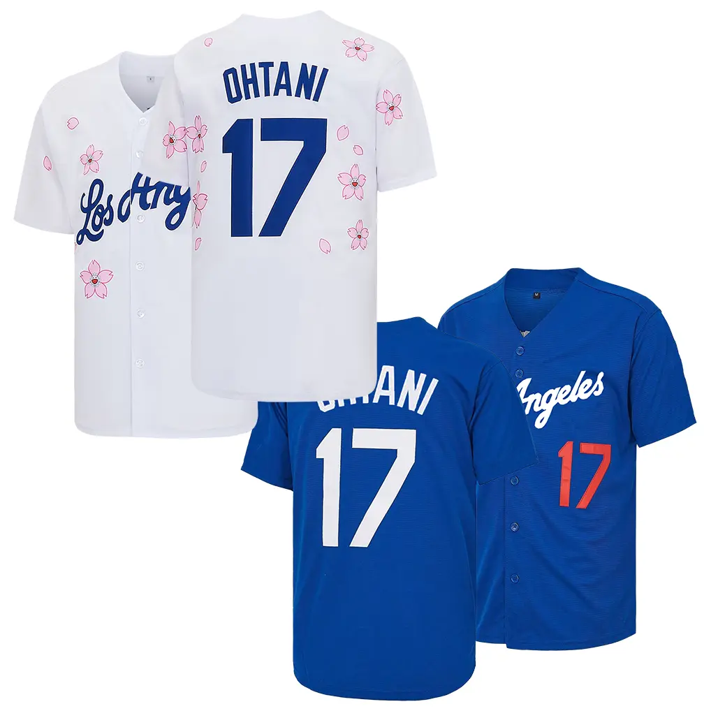 Men’s #17 Sakura Cherry Blossom Embroidered Baseball Jersey, Baseball Apparel, Fan Gift for Game Day tiktokshopspringglowup