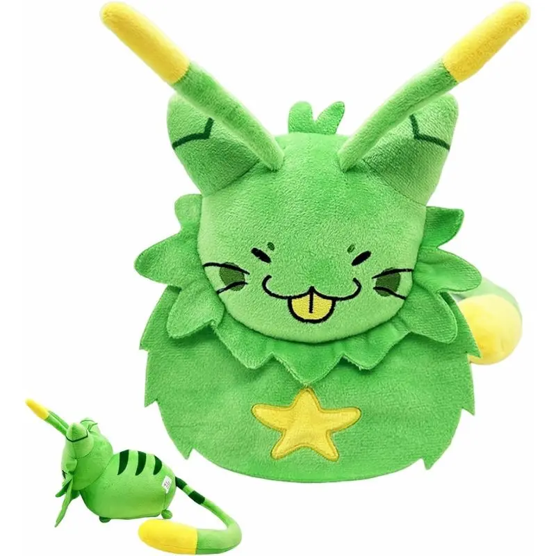 Gnarpy Green Alien Cat Plush - 8.66in Cute Animal Design Huggable Soft Stuffed Unisex Plush Fabric Toy Figure, Regretavator Game Cosplay Fan Gift, Huggable Stuffed Animal