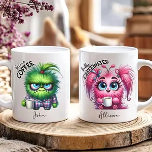 Funny Monster Coffee Mug, Sarcastic Pet Lover Gift, Before Cup, Sarcastic Gift for Mom, for Mother's Day