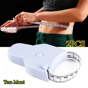 2PCS Fitness Body Measuring Tape - Retractable Soft Tape Measure to Track Waist, Arm & Chest Progress