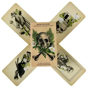 Memento Mori Lenormand And Oracle Deck Tarot Cards Black And The Moon English Visions Divination Edition Borad Playing Games