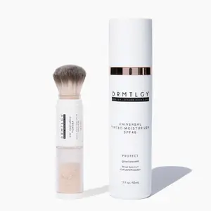 DRMTLGY Radiant Glow Duo - Universal Tinted Moisturizer SPF 46 and SPF Radiance Powder SPF 30 Lightweight Mineral Powder