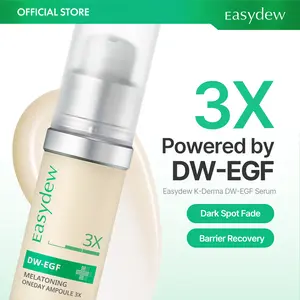 Easydew DW-EGF Melatoning Ampoule 3X - Official Product Hydrating Skin Serum with Niacinamide and Glutathione for Uneven Skin - Dark Spot Remover - Fast Absorbing Day and Night Ampoule Korean Skin Care (Bottle 1.01 fl oz, EGF 3X) Olive Young