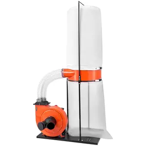 fathersdaygift VEVOR Dust Collector, 1100 CFM 2.5 Micron Vortex Cone Dust Collectors, 1.5HP Sawdust Collection System with 35-Gallon Dusts Collector Bag 42-Gallon Filter Bag, 3400 RPM High Speed, for Woodworking