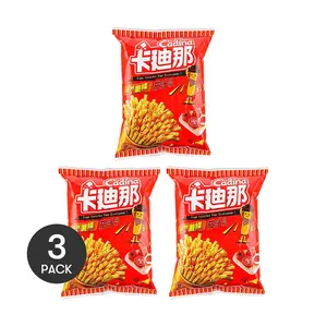 CADINA 3 Pack Ketchup Potato Fries 2.12oz Each - Crispy Taiwanese Snack Sticks, Classic Tangy Flavor