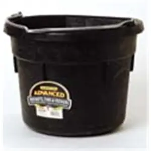 Miller Rubber Flatback Bucket Black 18 Quart - DFW18/DF18FBA