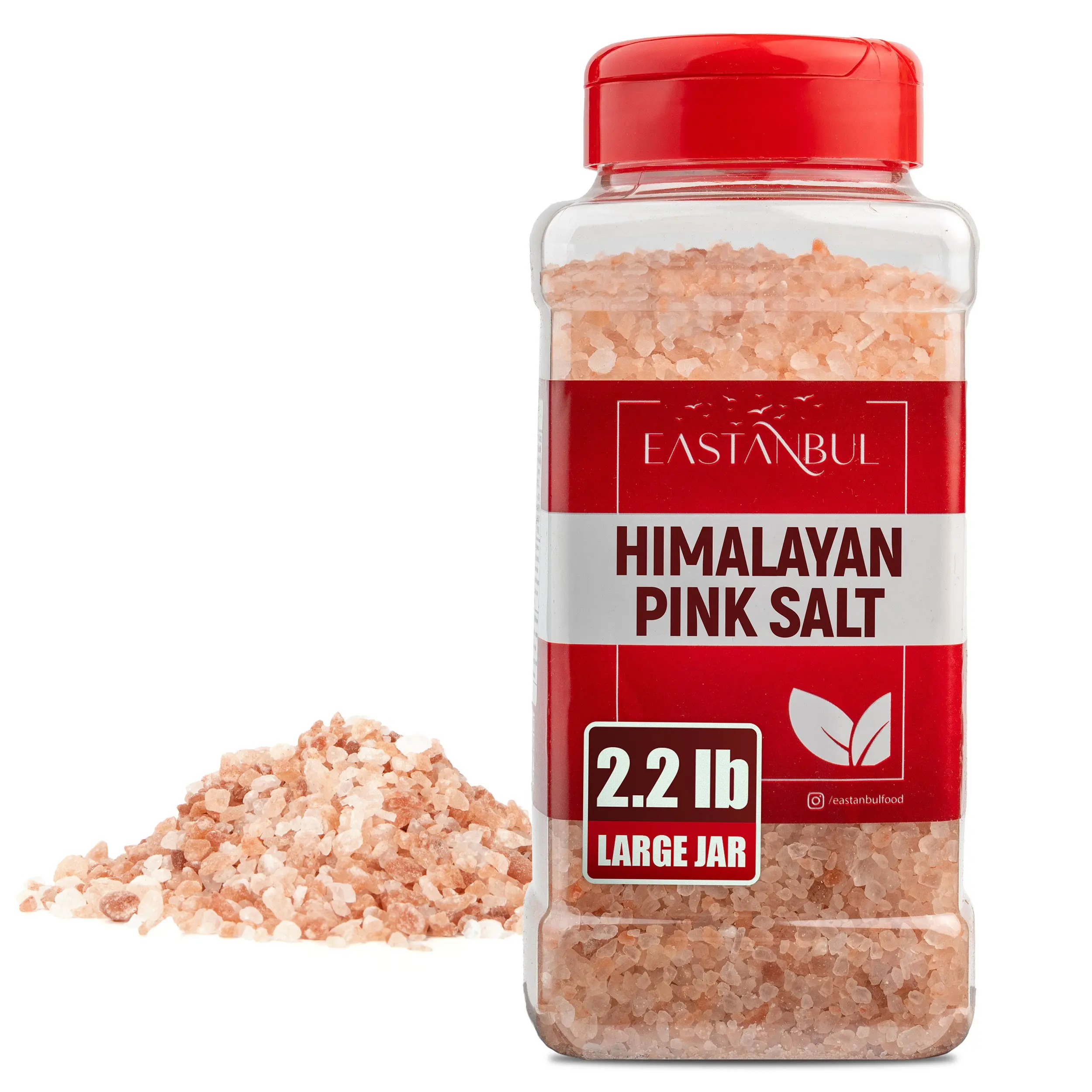 Eastanbul Himalayan Pink Salt for Grinder Refill, Pure, Vegan, 2.2lb