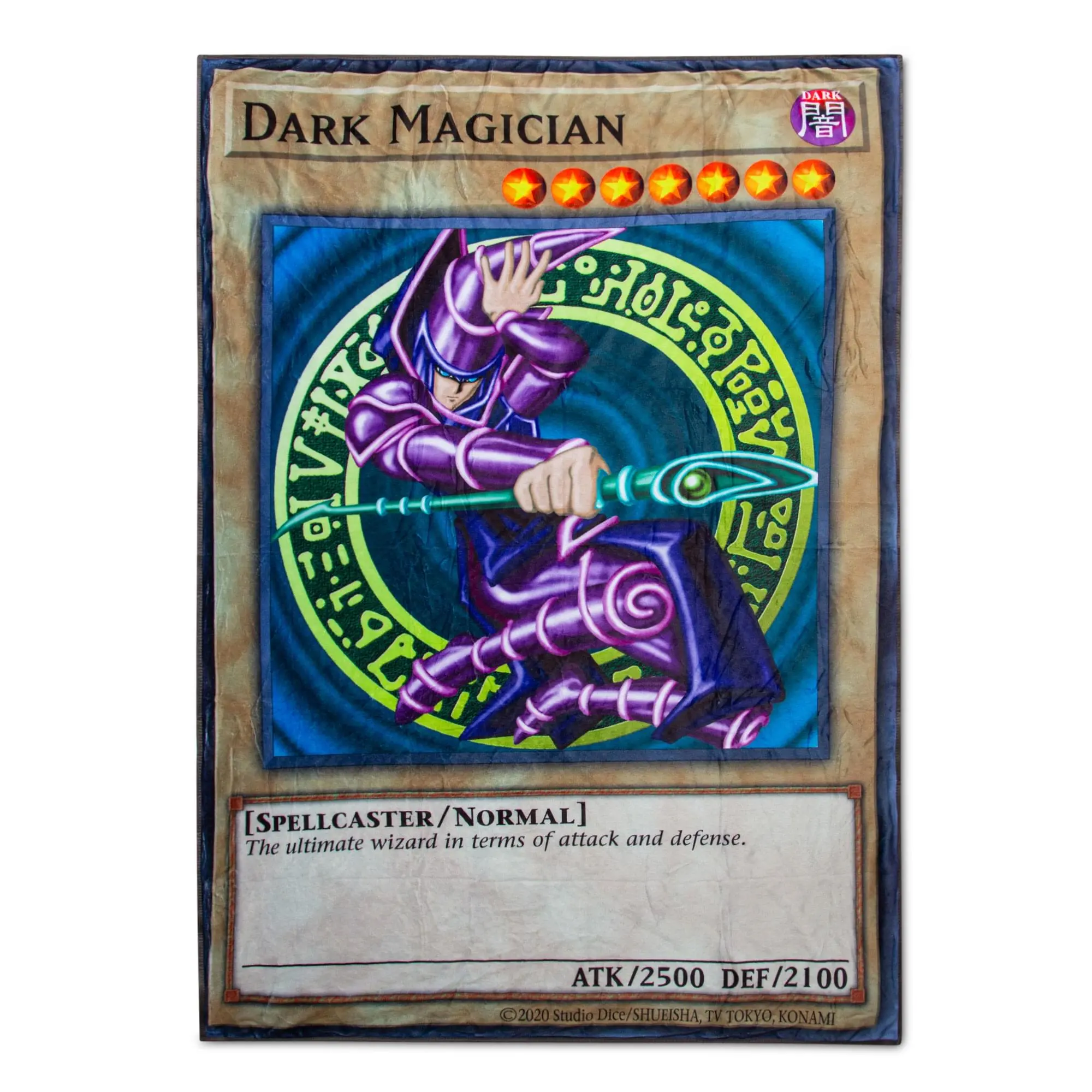 Official Yu-Gi-Oh! Dark Magician Character Premium Fleece Blanket - Soft Home Decor Blanket, 45x60 in, Toynk Exclusive, Machine Washable for Concerts, Outdoor Use, Official Yugioh