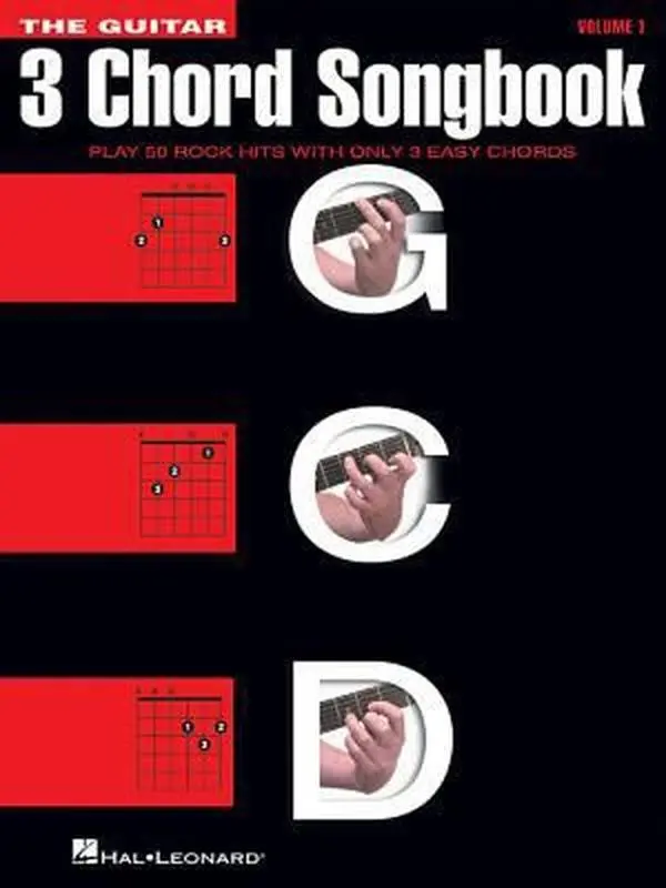 USED Book - The Guitar Three-Chord Songbook Play 50 Easy Rock Hits with 3 Chords for Guitar Players G, C, D Chord Songs Play Popular Rock Classics Guitar Sheet Mu by Various (Paperback) - english