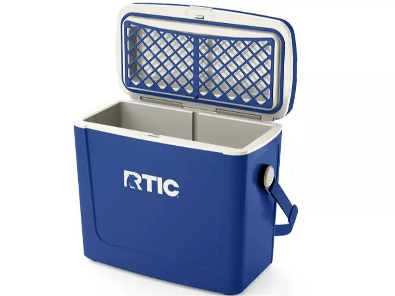 RTIC Outdoors 20 Cans/ 16qt Road Trip Hard-Sided Cooler - Cobalt, Insulated Chests with Ice Retention and Heavy-Duty Handle, Ultra-Light for Camping, Concerts, Sports