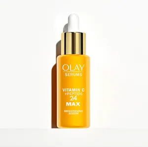 Olay Vitamin C + Peptide 24 MAX Brightening Serum - Lightweight, 24 Hour Hydration, 1.3 oz