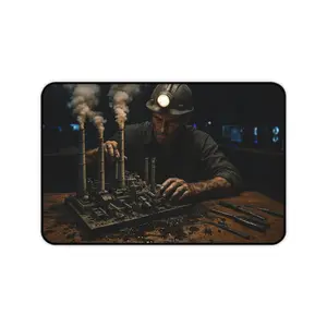 Industrial Desk Mat, Worker Office Decor, Industrial Desk Accessory, Work Desk Protector, Industrial Workstation Cover,