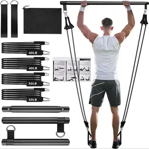 3-section Pull Up Bar Set, 1 Set Professional Pilates Resistance Pull Up Bar with Accessories, Home Fitness Equipment for Men & Women, Gym Accessories, Workout Bands, Fitness Training Straps