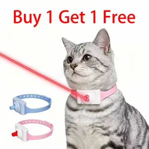 【Buy 1 Get 1 Free】Smart Laser Cat Collars for Cats Infrared Interactive Self-Hiking Artifacts Automatic Cat Laser Collar Toys with LED Lights, Smart Cat Laser Collars for Kittens, Interactive Toys for Indoor Cats