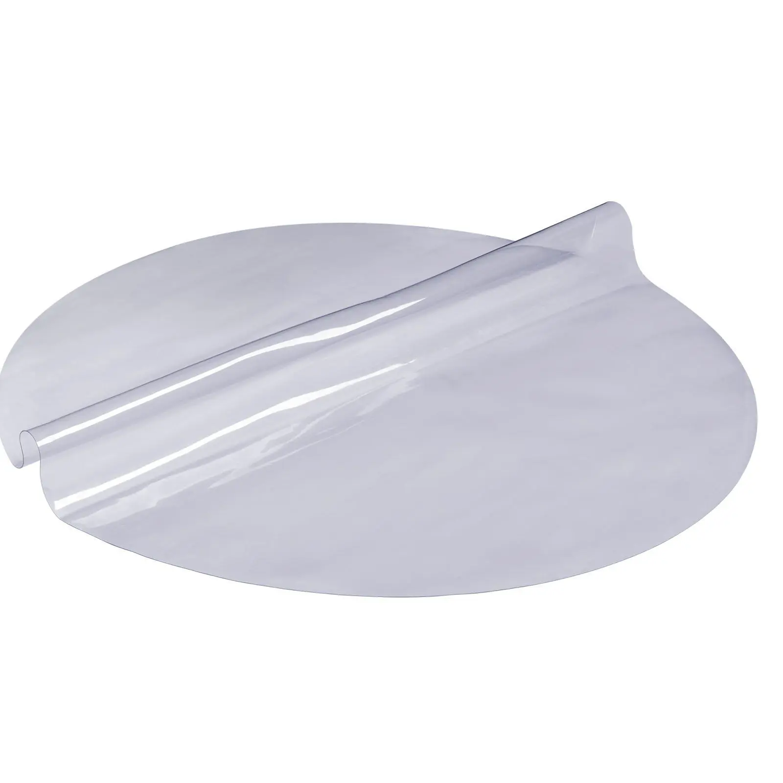 Christmas present Clear Table Cover Protector, 48 inch/1230 mm Round Table Cover, 1.5 mm Thick PVC Plastic Tablecloth, Waterproof Desktop Protector for Writing Desk, Coffee Table, Dining Room Table Black Carry-On Rolling Trolley lift man