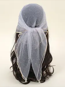 Spring hot-selling new hot 75CM square scarf women's temperament headscarf versatile fashion decorative silk scarf looks good Shawl Wrap Turban Hijab Tignon Scarf