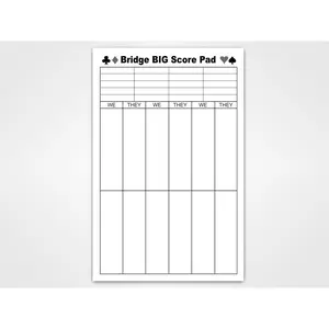 Big Bridge Score Pad