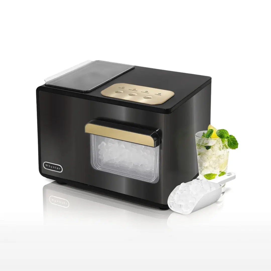 Whynter 40 Lb Nugget Ice Maker, Black Gold | IBX-388BG