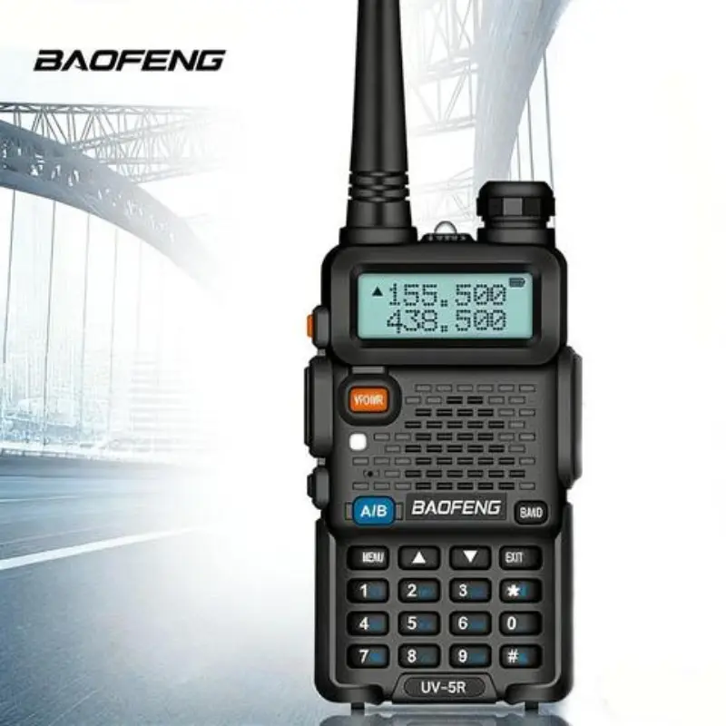 Baofeng UV-5R Walkie-Talkie, Wireless, 5W Amateur Radio Handheld Dual Band, Dual-Frequency, 1800mAh USB-Rechargeable Two-Way Radio, equipped with Li-ion battery, ideal for outdoor sports, hunting, camping, survival gear, supports CHIRP