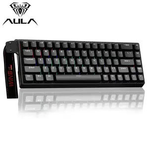 AULA WIN68 HE Mechanical Gaming Keyboard Accessory, 60% Layout, Hall Effect Magnetic Switch, Adjustable Actuation Fast Trigger Mode, 8000Hz Polling Rate, RGB Backlit, Wired Black for Laptop/PC Gamers, Computer Keyboards, Keyboard Accessory Keyboards