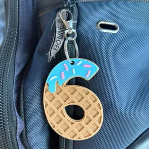 Ice Cream Drip Number Bag Tag