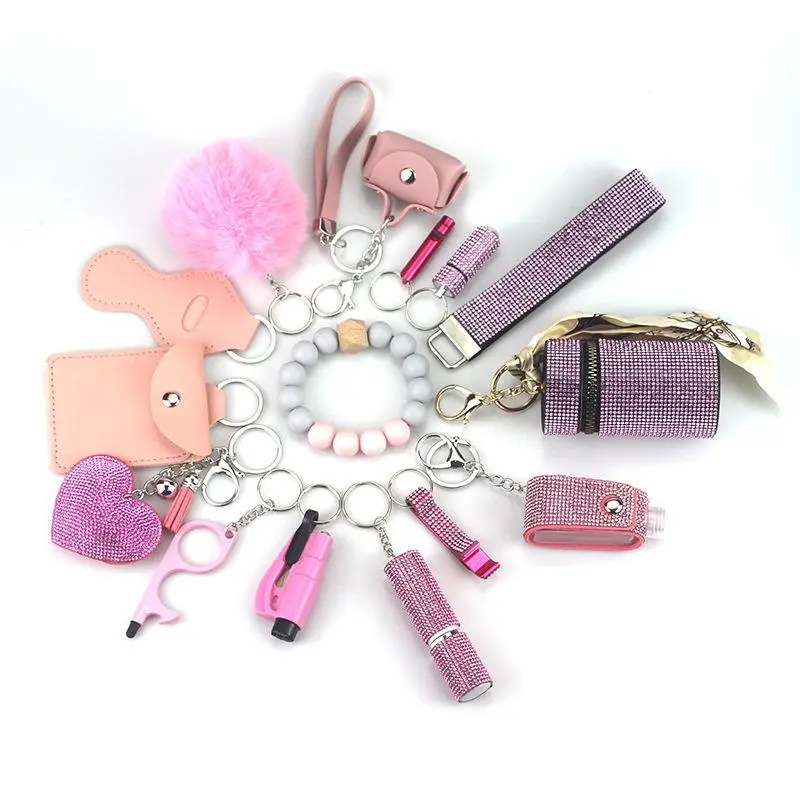 Diving Fabric Self-defense Alarm Keychain