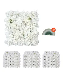 Elegant 3D Flower Wall Panel Set, 24 PCS, 15 x 15 In Artificial Floral Backdrop for Wedding, Events, Party Decoration, Photo Booth Backdrop, Home Decor, Ceiling Wall Accent, Great For Weddings And Events