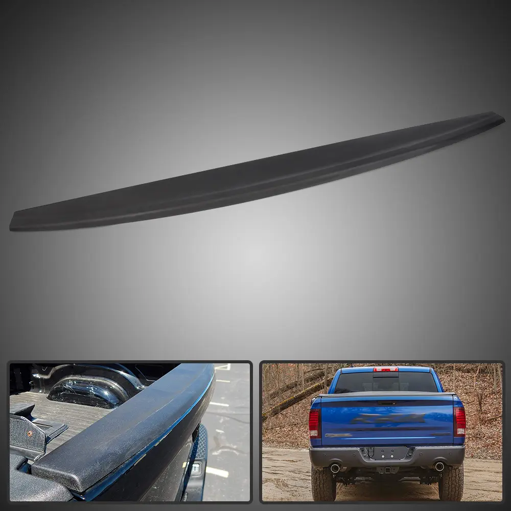 Fit For 09-18 Dodge Ram 1500 2500 3500 Tailgate Molding Top Cap Protector Black