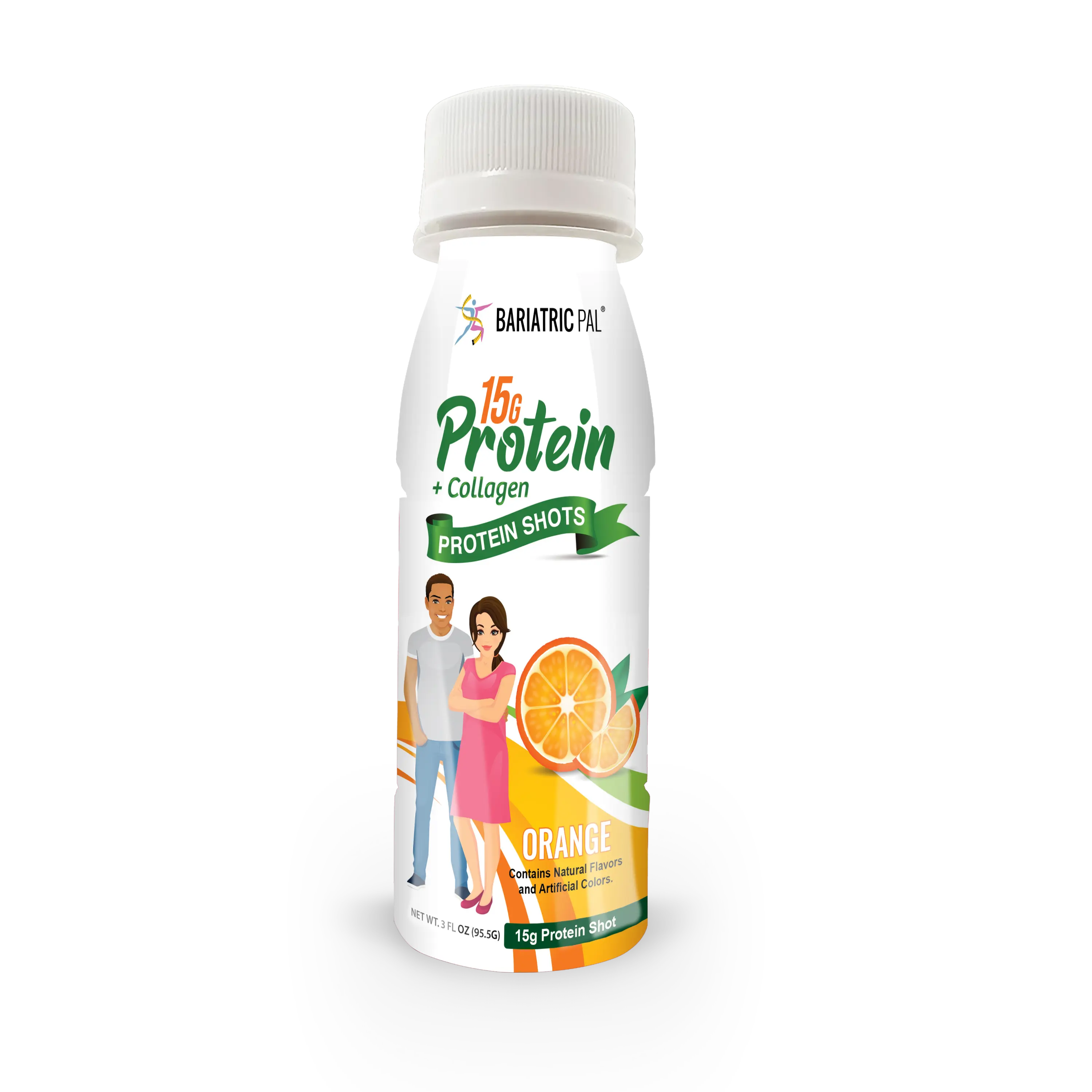BariatricPal 15g Whey & Collagen Complete Protein Shots - Orange
