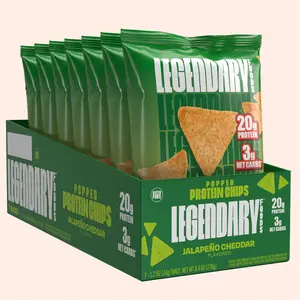 Legendary Foods Popped Protein Chips | 20g Protein Low Carb & Healthy Snack Crispy Crunchy