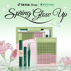 KEYYOU Aurora DIY Lashes Clusters With Invisible Band  Waterproof Long-Lasting | Natural Daily | Festival Lash Extension 8-16MIX Mascara Alternative Lash TikTok Shop FebruaryFaves