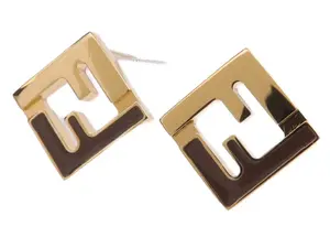 Pre-owned FENDI Earrings Metal Gold