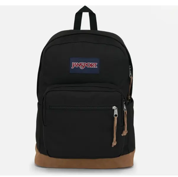 JanSport Right Pack Black 15-Inch Backpack with Padded Laptop Compartment