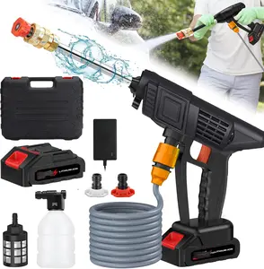 Cordless Pressure Washer Battery Powered, Cordless Power Washer Gun,2000 mAh Battery x 2 Operated Pressure Washer, Power Washer for Car