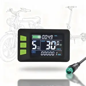 Waterproof Wired LCD Display P3c 5pin, Uart 2 Protocol Compatible, Suitable for Electric Bicycles and Scooters, Durable Design, Bike Computer