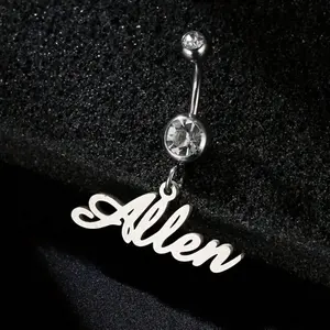[Made-to-Order] Customized Women's Name Navel Ring Pendant, Processing time 7-10 business day