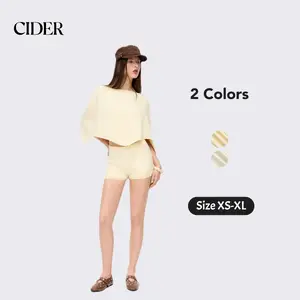 Cider Knit Boat Neck Cloak Top & Lettuce Trim Shorts Set SwimWeek