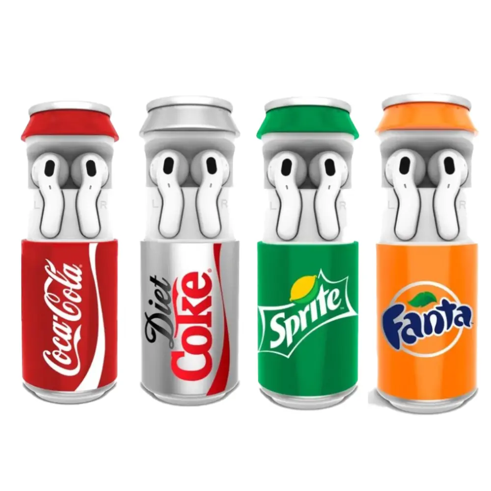 Coca-Cola True Wireless Earbuds Ultimate Bundle, Portable Audio Device with Bluetooth Connectivity and Charging Functionality