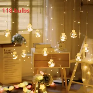 MICRENCY 118 LED Globe String Lights, Ball Christmas Lights, Indoor/Outdoor Decorative Light, USB Powered, 39 Ft, Warm White Light - for Patio Garden Party Xmas Tree Wedding Decoration