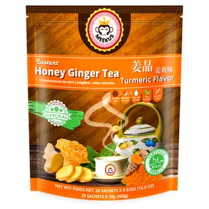 MEEKUS Instant Honey Ginger Tea with Turmeric Flavor, 12 oz (360 g)