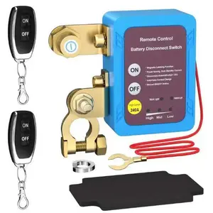 Upgraded Remote Battery Disconnect Switch 12V with Digital Voltage Display Anti-Theft Protection & Free Install Kit for Car Truck RV Boat Vehicle Engine Battery Drain Protection