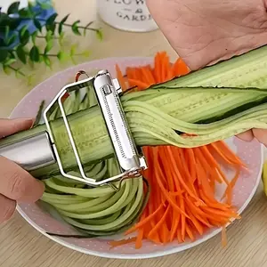 Multifunctional Manual Stainless Steel Vegetable Peeler, Grater, Slicer, Kitchen Shredder, High Efficiency Kitchen Tool, Kitchen Gadgets, Comfortable Grip, Easy Clean