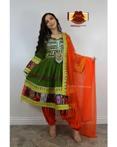 Afghan New Desgin Purpler Velvet Gand E Afghani Gold Chirma Afghan Women Dress #2096